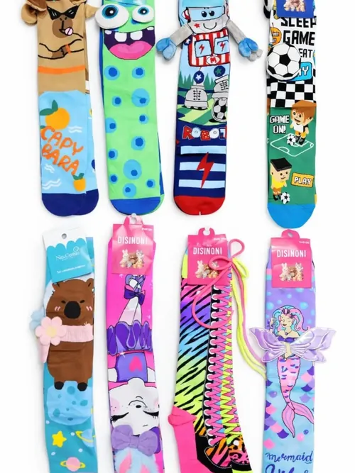 Meias infantis estampadas